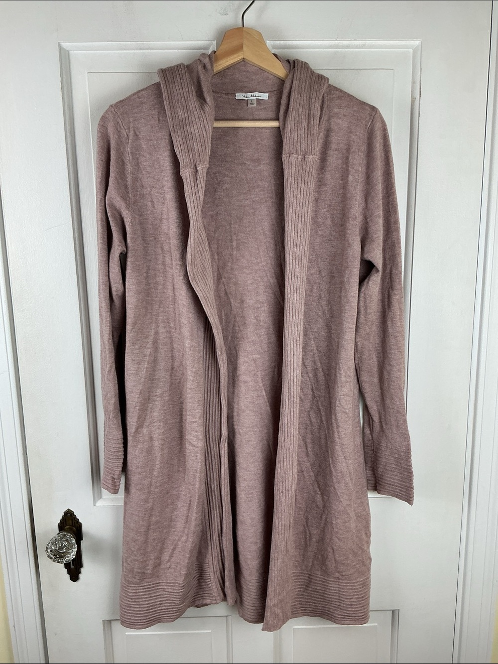 VILA MILANO Long Hooded Open Cardigan Sweater